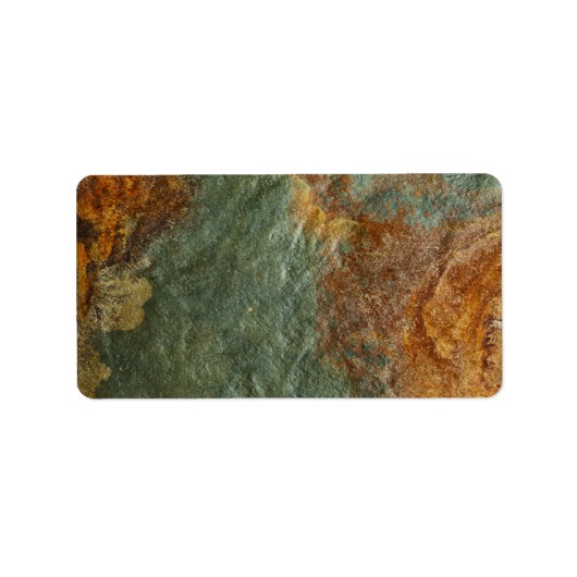 Steenachtergrond - Slate Rock Gepersonaliseerd Sja Etiket (Voorkant)