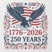 Steenarend 250 jaar vrijheid raamsticker (Vel)