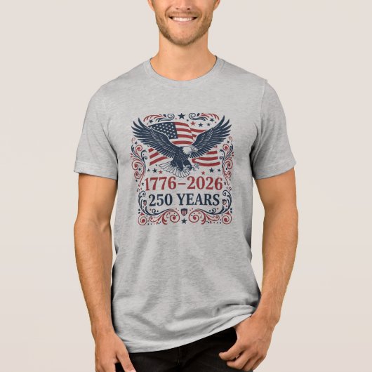 Steenarend 250 jaar vrijheid Tri-Blend shirt (Voorkant)