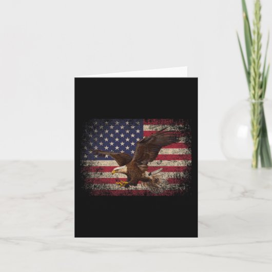 Steenarend 4 juli Kerstcadeau Amerikaanse vlag Kaart (Voorkant)