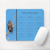Steenarend: Aangepaste kalender voor heel jaar 202 Muismat (Met muis)