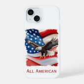Steenarend & Amerikaanse vlag 4 juli iPhone 15 Case (Achterkant)