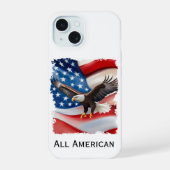 Steenarend & Amerikaanse vlag 4 juli iPhone 15 Case (Achterkant)