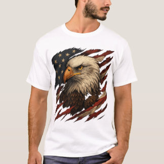 Steenarend Amerikaanse Vlag T-shirt – Patriottisch