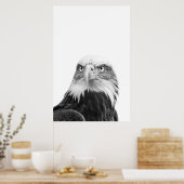 Steenarend Bos Modern Portret zwart wit Poster (Keuken)