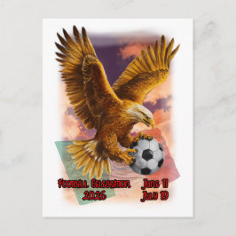 Steenarend brengt de Bal voor het evenement 2026 o Feestdagenkaart