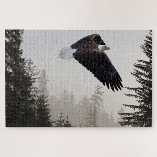 Steenarend die door de mist zweeft legpuzzel (Horizontaal)