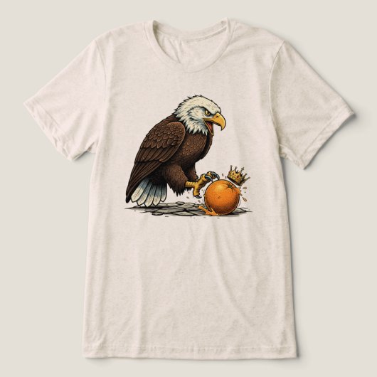 Steenarend en Oranje  Tri-Blend Shirt (Design voorkant)