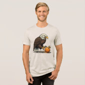 Steenarend en Oranje  Tri-Blend Shirt (Voorkant volledig)
