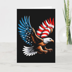 Steenarend en patriottische Amerikaanse vlag 4 jul Kaart