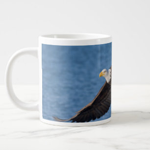 Steenarend in vlucht grote koffiekop