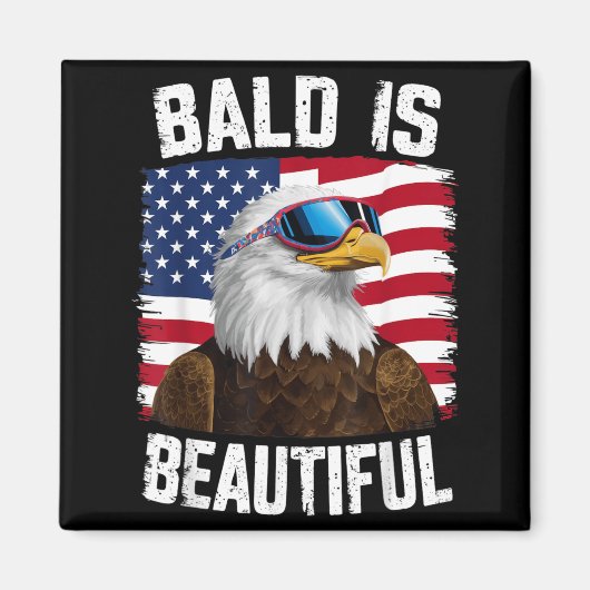 Steenarend Kaal Is Mooi 4 juli Magneet (Voorkant)