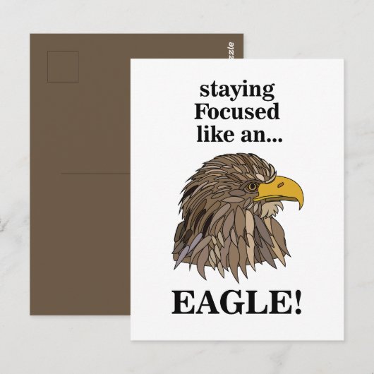 Steenarend Kop Briefkaart (Voorkant / Achterkant)