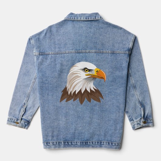 Steenarend kop denim jacket (Achterkant)