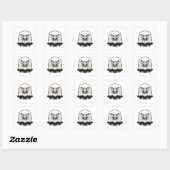 Steenarend kop vierkante sticker (Vel)