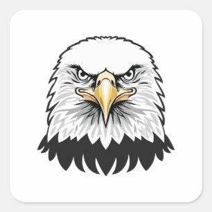Steenarend kop vierkante sticker