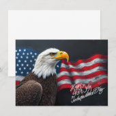 Steenarend met Amerikaanse vlag 4 juli-kunst (Voorkant / Achterkant)