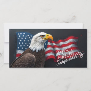 Steenarend met Amerikaanse vlag 4 juli-kunst