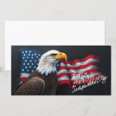 Steenarend met Amerikaanse vlag 4 juli-kunst (Voorkant / Achterkant)