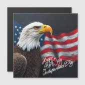 Steenarend met Amerikaanse vlag 4 juli-kunst (Voorkant / Achterkant)