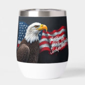 Steenarend met Amerikaanse vlag 4 juli-kunst (Achterkant)