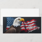Steenarend met Amerikaanse vlag 4 juli-kunst (Voorkant / Achterkant)