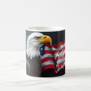 Steenarend met Amerikaanse vlag 4 juli-kunst Magische Mok