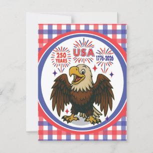 Steenarend met Vuurwerk– VS 250 Jaar 1776-2026 Briefkaart