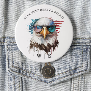 Steenarend modern & uniek nationaal symbool van de ronde button 7,6 cm