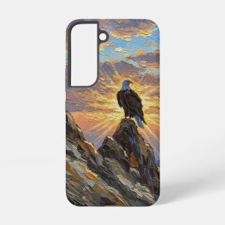 Steenarend op bergtop bij zonsopgang samsung galaxy hoesje