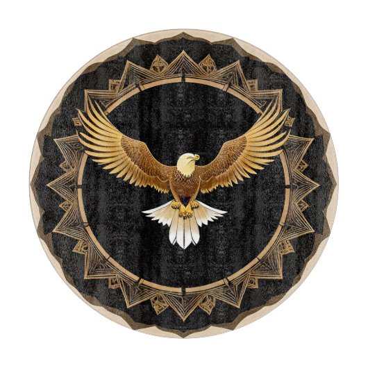 Steenarend op Geometrische Mandala Snijplank (Voorkant)