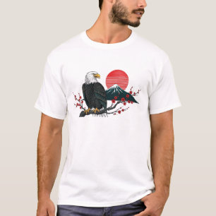  Steenarend op Kersenbloesem met Mount Fuji   T-shirt