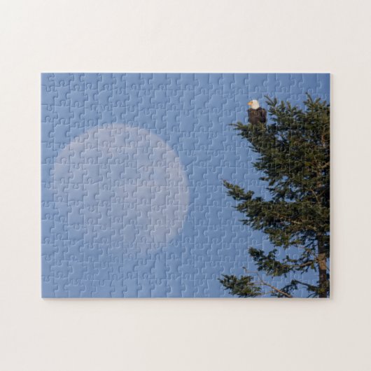 Steenarend | Opkomende volle maan Legpuzzel (Horizontaal)