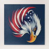 Steenarend Patriottische Amerikaanse Puzzel Voor V (Horizontaal)