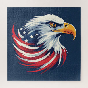 Steenarend Patriottische Amerikaanse Puzzel Voor V