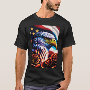 Steenarend Roos Patriottisch 4 juli VS Amerikaans T-shirt
