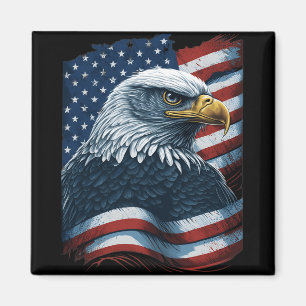 Steenarend Trots Patriotisch Amerikaans Amerikaans Magneet