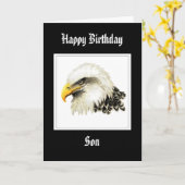 Steenarend - Verjaardag Zoon Trots Militair Kaart (Gele Bloem)