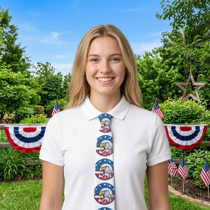Steenarend Vintage Kunst Amerikaanse Patriottische Stropdas