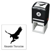 Steenarend vliegend met prooi Silhouette #2 Naam Zelfinktende Stempel (In situ)