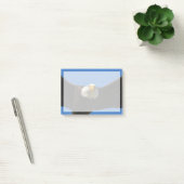 Steenarend vliegt dicht langs post-it® notes (Kantoor)