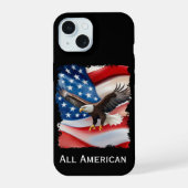 Steenarend & VS-vlag 4 juli iPhone 15 Case (Achterkant)