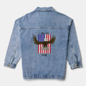 Steenarend VS-vlag Streven naar vrijheid Denim Jacket (Achterkant)