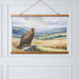 Steenarend Wilde Dieren Roofvogel Landschap Hangend Wandkleed