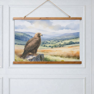 Steenarend Wilde Dieren Roofvogel Landschap Hangend Wandkleed