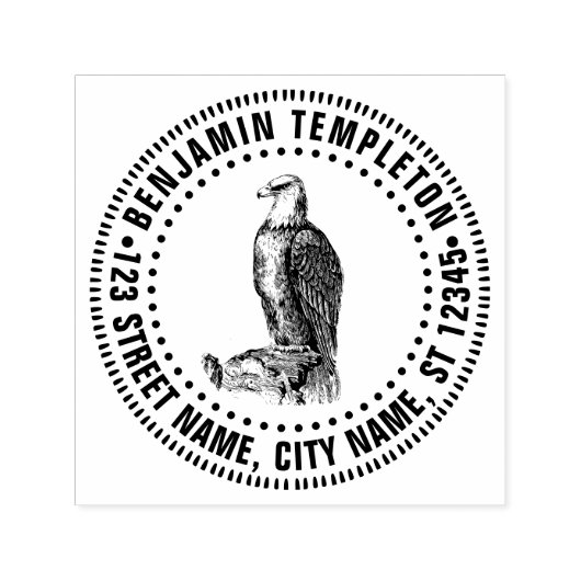 Steenarend zitplaats roofvogel naam retouradres  zelfinktende stempel (Design)