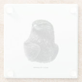 Steenarend Zwart & Wit Glazen Onderzetter (Achterkant)