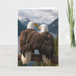 Steenarenden op een tak verjaardag kaart