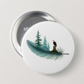 Steenarendveer en Bomen Ronde Button 7,6 Cm (Voorkant /achterkant)