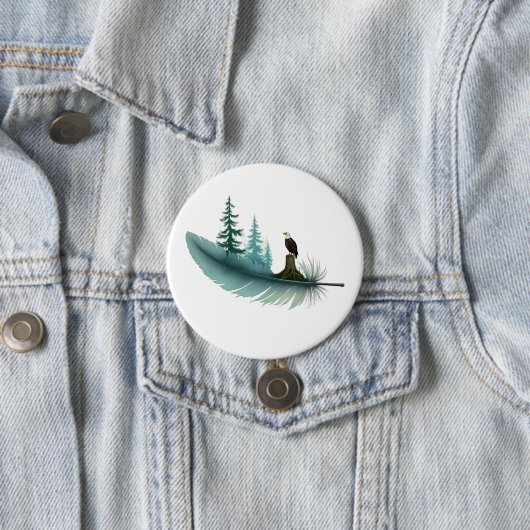 Steenarendveer en Bomen Ronde Button 7,6 Cm (In situ)
